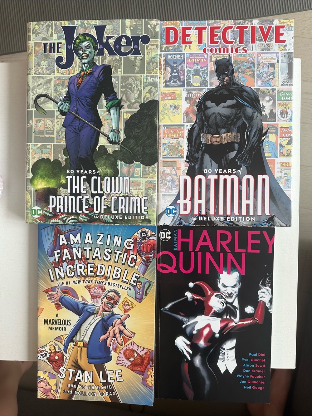 Batman, Joker, Harley Quinn & Stan Lee Book Lot - Colorful Comic Covers